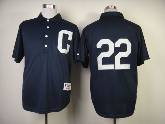 Men Cleveland Indians #22 Kipnis Blue 1902 MLB Jerseys->cleveland indians->MLB Jersey
